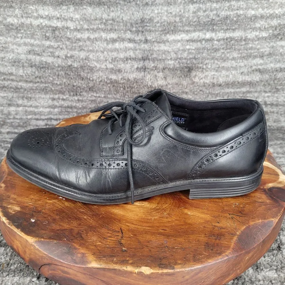 Rockport Hydro Shield Essential Shoes Black Lace Up Leather Sz 10.5‎